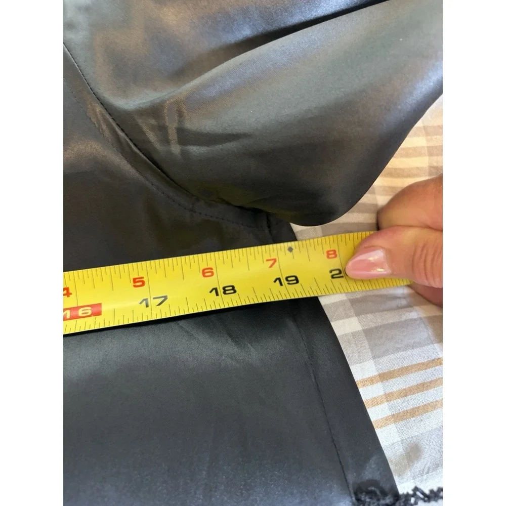 Talbots Pure Silk Black Satin Jacket~Sz 6~Cocktails Minimalist Country Club - Picture 11 of 13